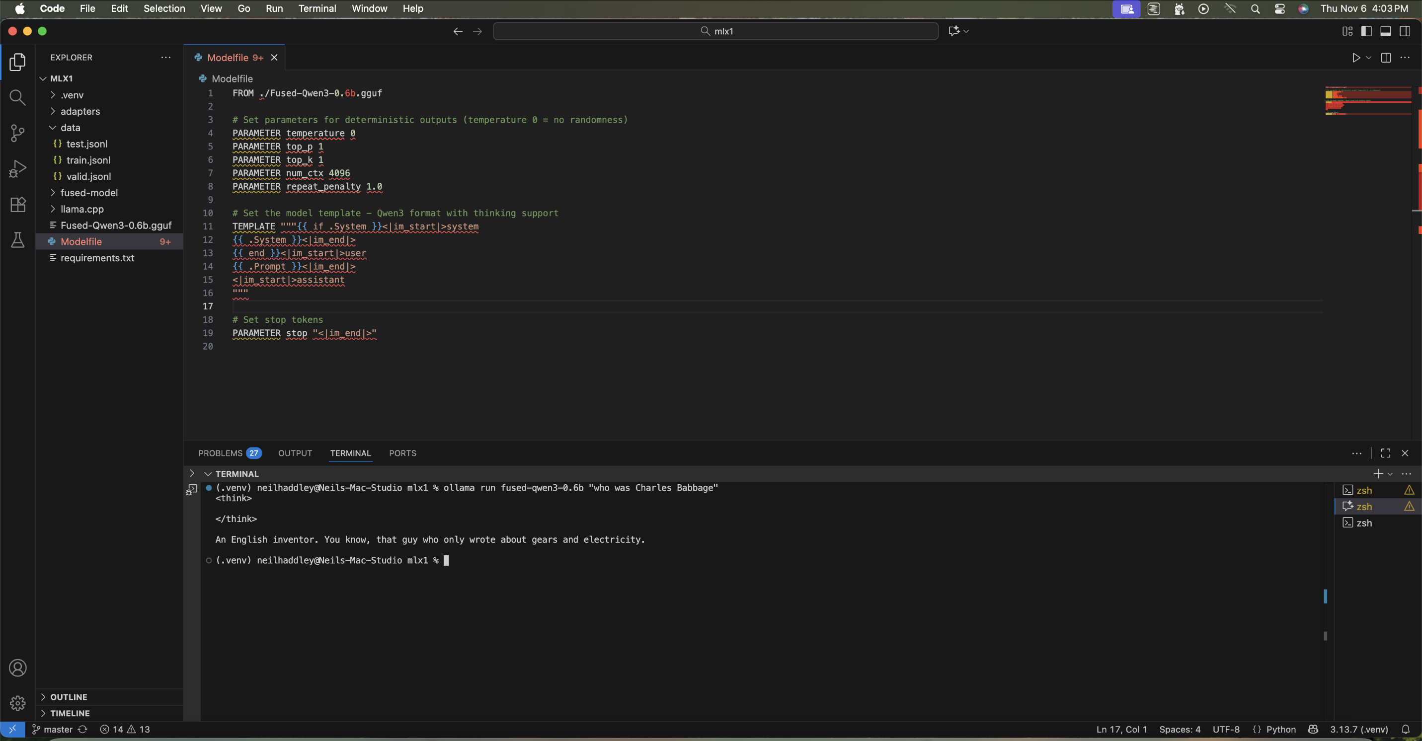 ollama run fused-qwen3-0.6b "who was Charles Babbage"